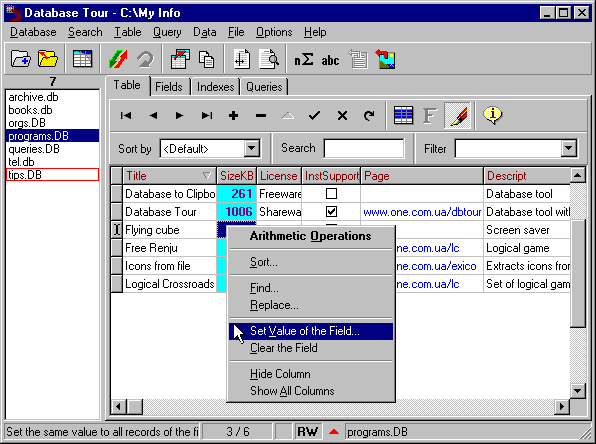 Database Tour